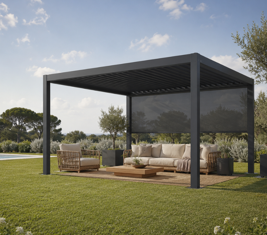 Durdacht Pergola freistehend im Garten